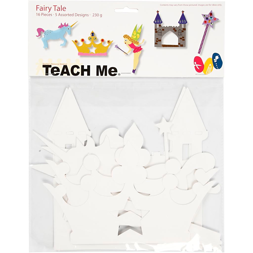 Fairy Tale, H: 13,5-27,5 cm, W: 9,5-25 cm, 230 g, white, 16 pc/ 1 pack [HOB-95204]