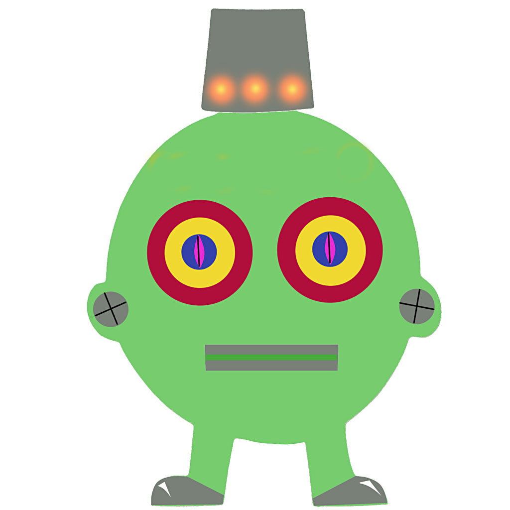 Robots, H: 22,5-24 cm, W: 15-16 cm, 230 g, white, 16 pc/ 1 pack [HOB-95207]