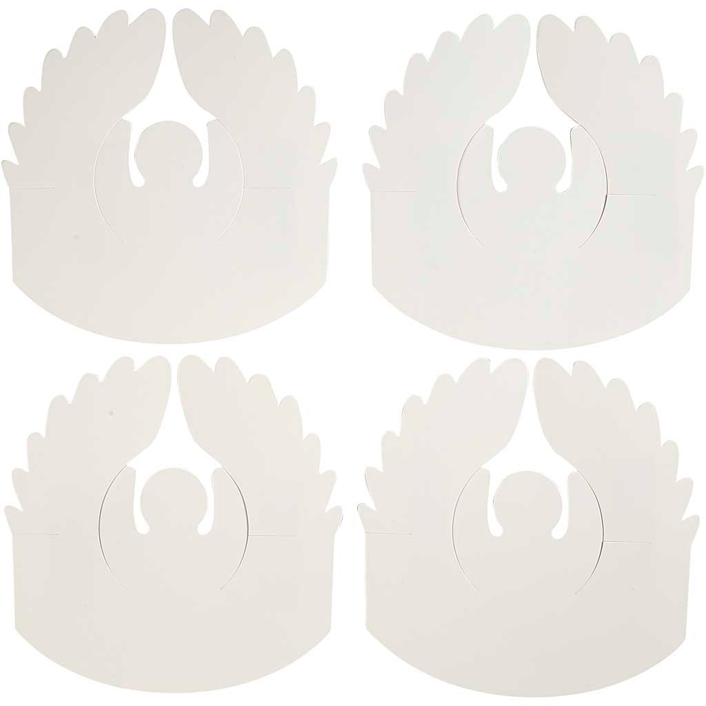 Angels, H: 10,5 cm, dia. 7 cm, 230 g, white, 25 pc/ 1 pack [HOB-95209]