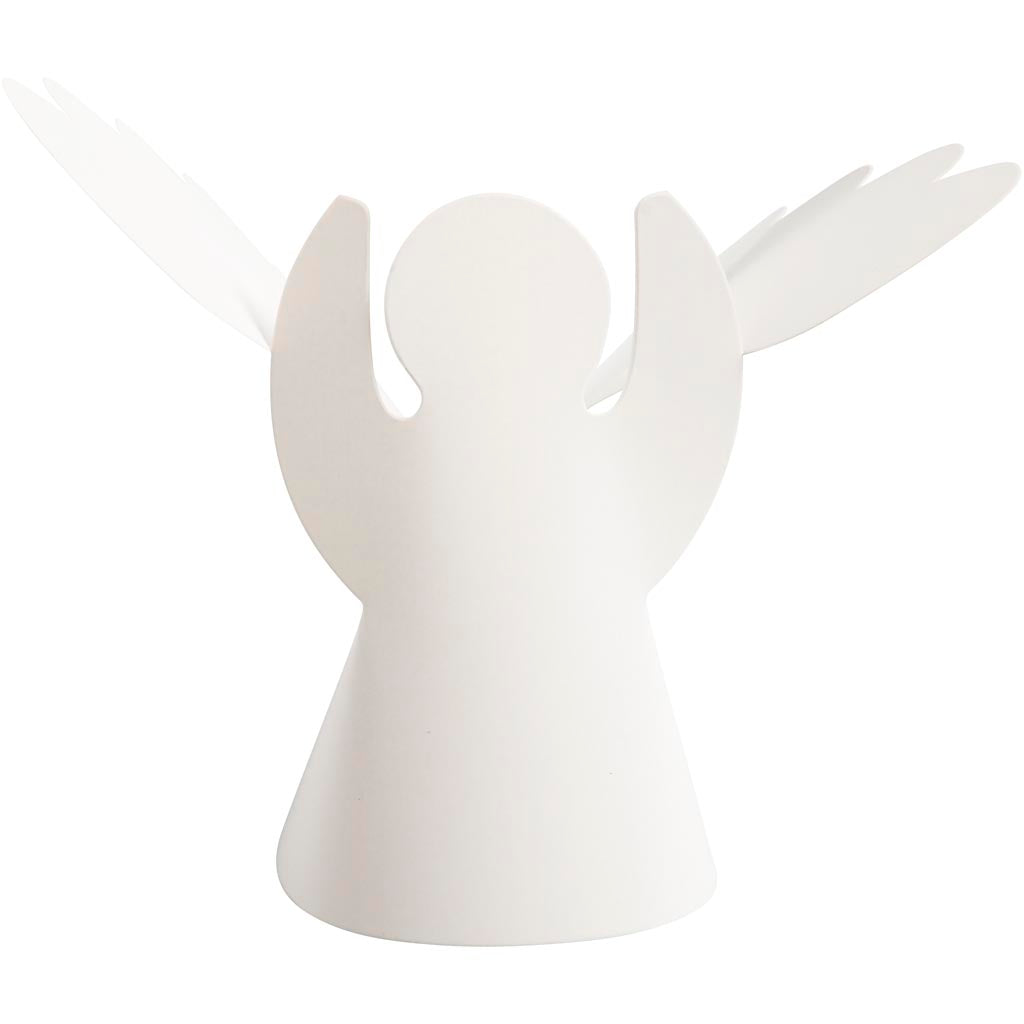 Angels, H: 10,5 cm, dia. 7 cm, 230 g, white, 25 pc/ 1 pack [HOB-95209]