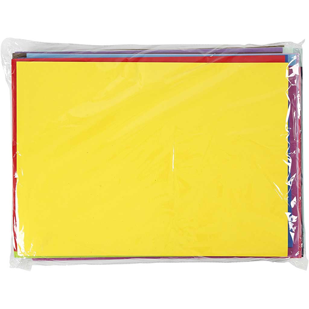 Foam Sheets, A3, sheet 297x420 mm, ca. 2 mm, 20 ass sheets/ 1 pack [HOB-95239]