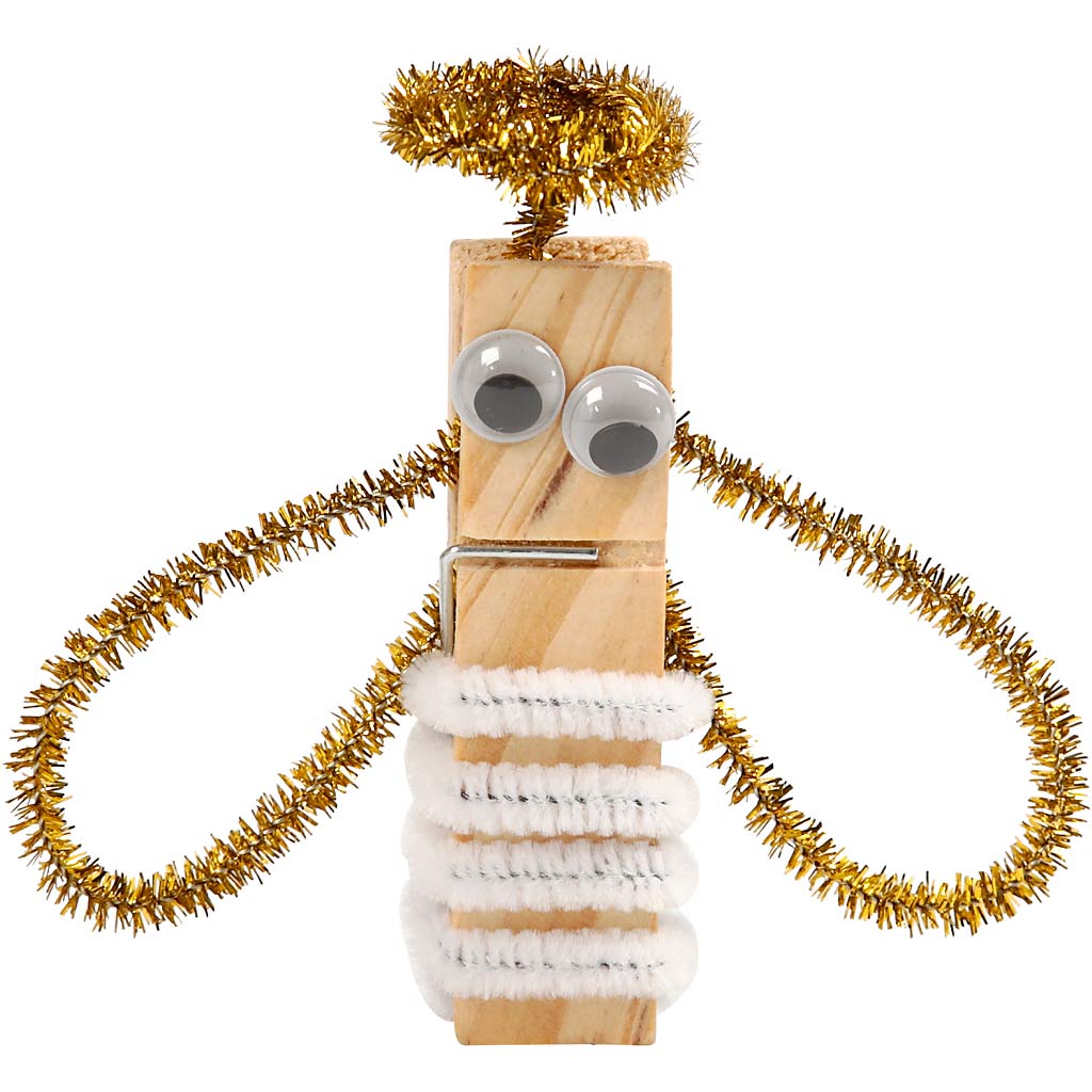 Fun with pegs and pipe cleaners, assorted colours, 1 set [HOB-97434]