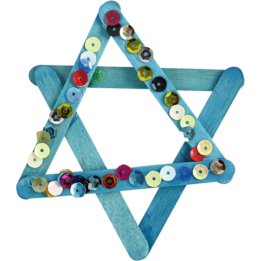 Glitter and Wood Sticks, assorted colours, 1 set [HOB-97435]