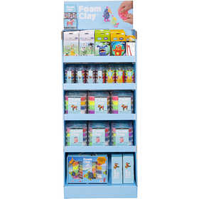 Floor Display Foam Clay®, H: 1560 mm, D. 390 mm, W: 580 mm, assorted colours, 102 sales units/ 1 pack [HOB-97531]