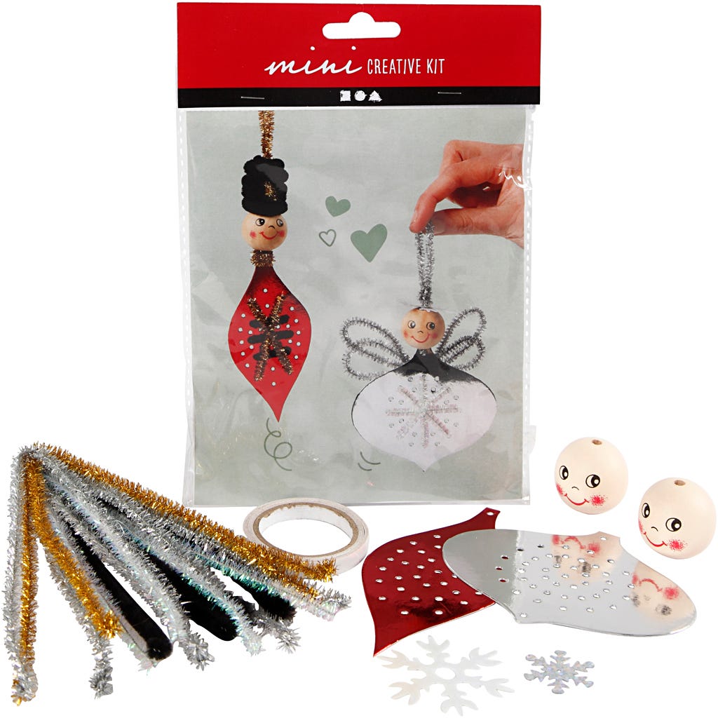 Mini Craft Kit, punched figures for making hanging decorations, 1 set [HOB-977350]