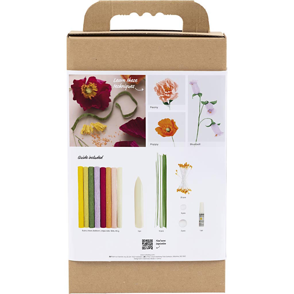 Starter Craft Kit Crepe Paper, assorted colours, 1 pack [HOB-97738]