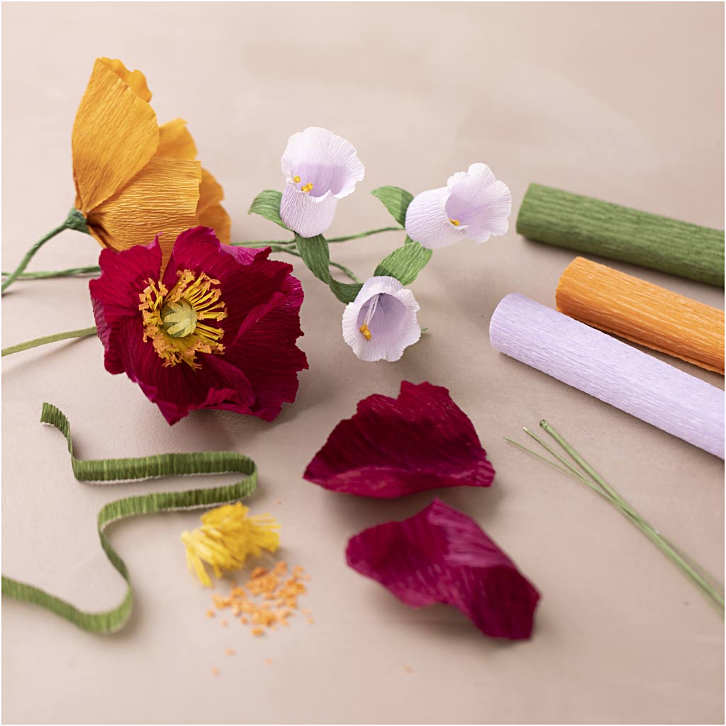 Starter Craft Kit Crepe Paper, assorted colours, 1 pack [HOB-97738]