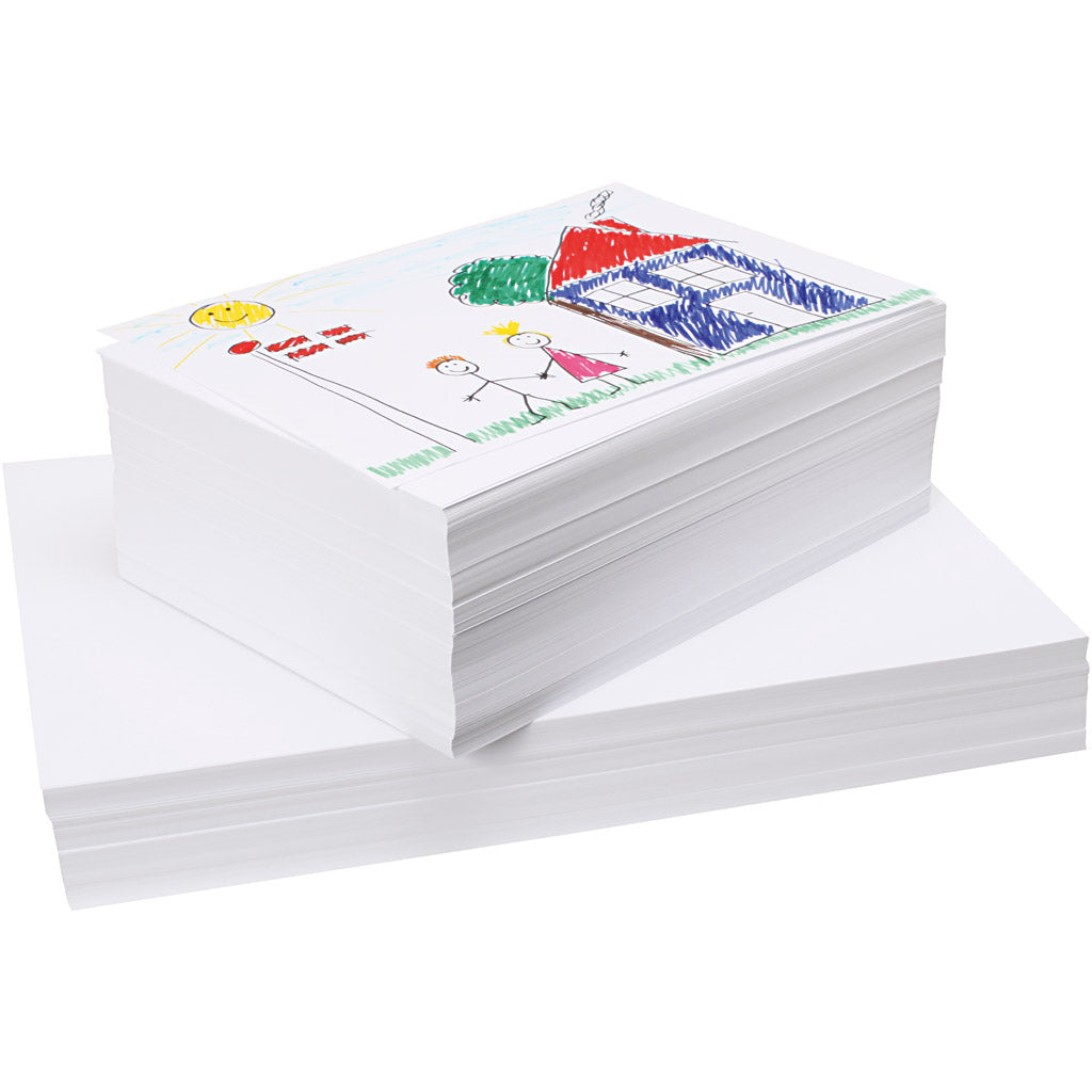 Quality drawing paper, A3,A4, 130+160 g, white, 750 sheet
