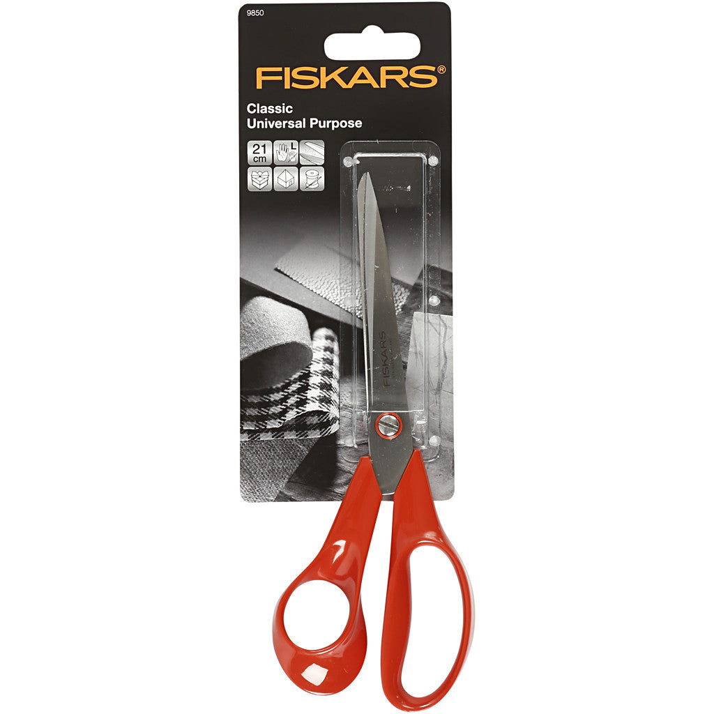 Fiskars Classic General Purpose Scissors, L: 21 cm, left, 1 pc [HOB-9850]