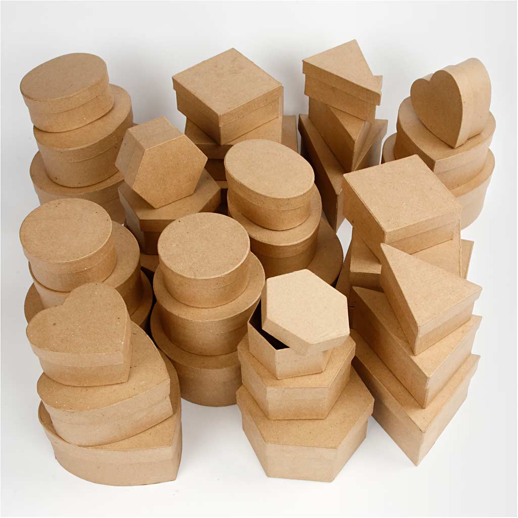 Boxes, H: 5-7,5 cm, dia. 10-18 cm, 72 pc/ 1 pack [HOB-99281]