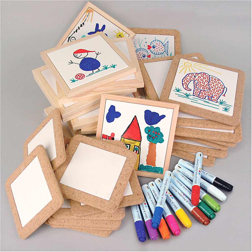 Group Craft Kit Trivet Painting, standard colours, additional colours, 30 pc, 1 set [HOB-99416]