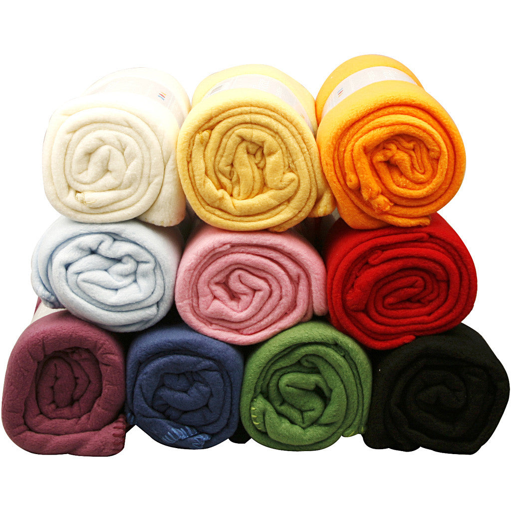 Fleece, L: 125 cm, W: 150 cm, assorted colours, 10 pc/ 1 pack [HOB-99675]