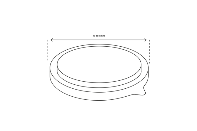 Lid salad Poke Bowl 900ml-1300ml Ø18,4cm transparent (300 pcs) [TK-9987010-A]