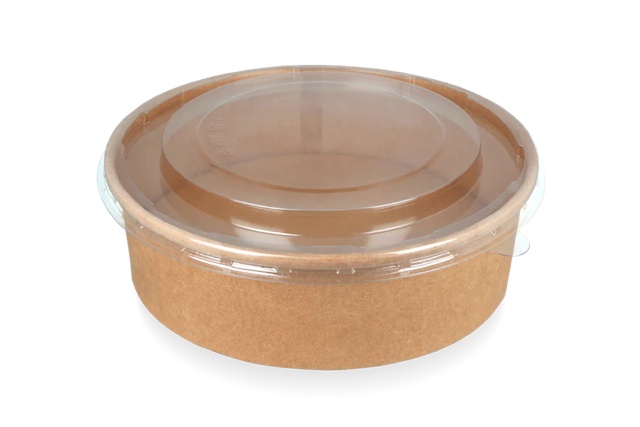 Lid salad Poke Bowl 900ml-1300ml Ø18,4cm transparent stackable (300 pcs) [TK-9987010]