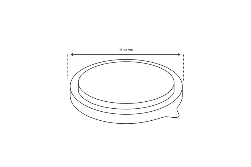 Lid salad Poke Bowl 500ml-750ml-1000ml Ø14,8cm transparent (300 pcs) [TK-9987011-A]