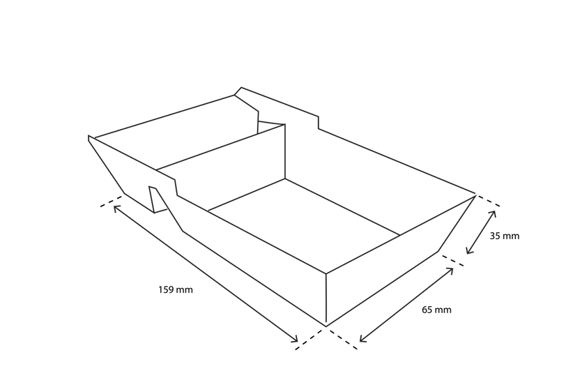 Fries trays A23 (A7+1) kraft (600 pcs) [TK-9987059]