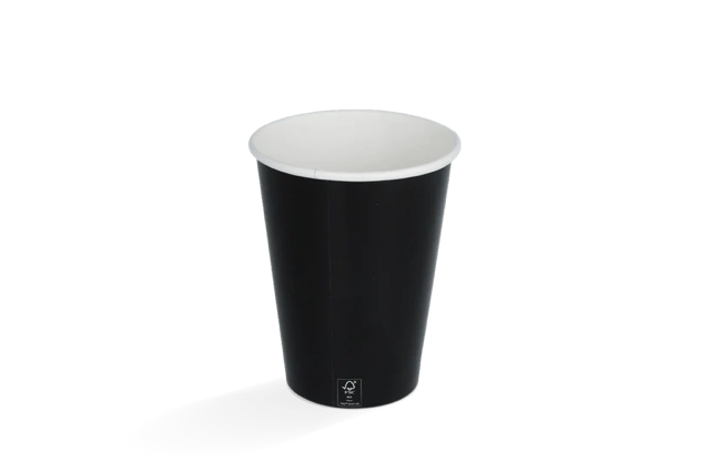 Milkshake cup Carton small 360ml Ø9 cm 12oz Black FSC®Mix (500 pcs) [TK-9987081]