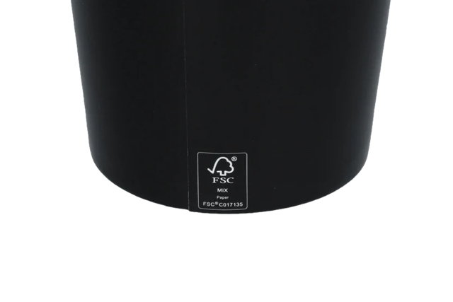 Milkshake cup Carton medium 450ml Ø9 cm 16oz Black FSC®Mix (500 pcs) [TK-9987082]