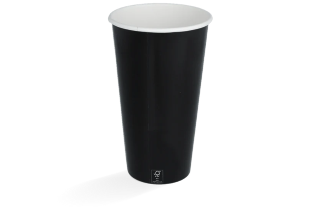 Milkshake cup Carton Large 560ml Ø9 cm 20oz Black FSC®Mix (500 pcs) [TK-9987083]