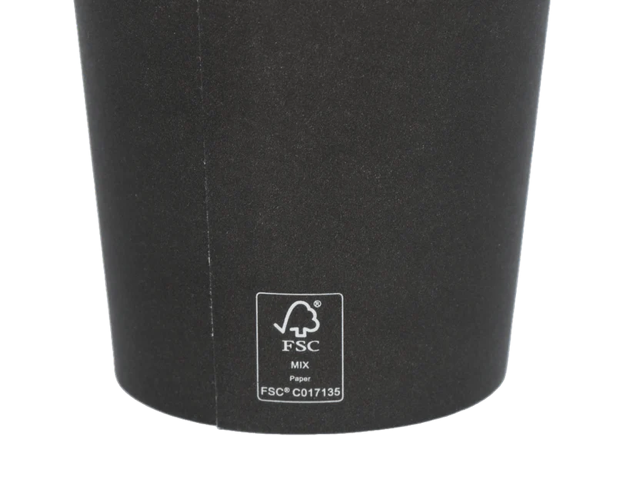 Coffee Cup Carton 180cc 7.5oz Ø7 cm Black FSC® certified (2.500 pcs) [TK-9987086]