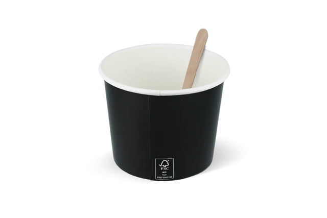 Ice cream cup Carton 300ml Ø9 cm 10oz Black FSC®Mix (1000 pcs) [TK-9987089]