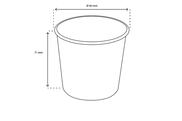 Ice cream cup Carton 360ml Ø9 cm 12oz Black FSC®Mix (1.000 pcs) [TK-9987090]