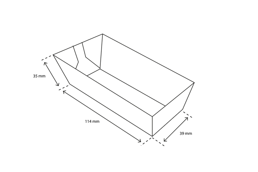 Croquette trays A5 Kraft 3,9x3,5x11,4 cm FSC®Mix (1.000 pcs) [TK-9987198]
