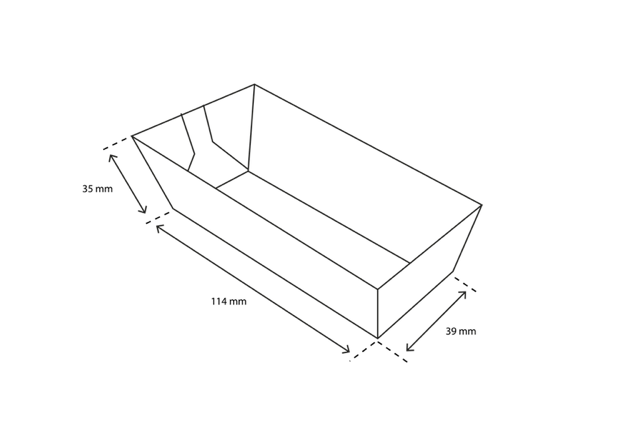 Croquette trays A5 Kraft 3,9x3,5x11,4 cm FSC®Mix (1.000 pcs) [TK-9987198]