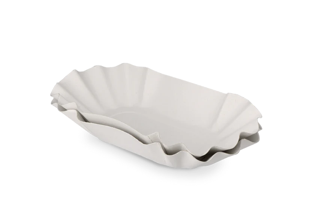 Cardboard Bowl scalloped 14x3,7x22 cm White (1.000 pcs) [TK-9987274]