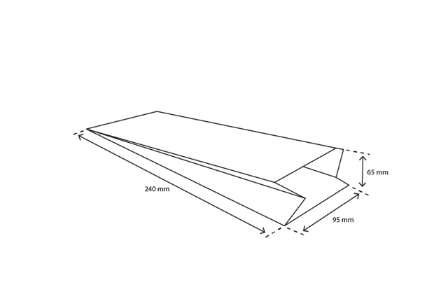 Snack Bags Paper (1.5 ounce) 9,5x6,5x24 cm White 45gr (2.400 pcs) [TK-9987483]