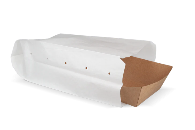 Snack Bags perforated Paper (2 pond) 16x10x31 cm White 45gr (1.100 pcs) [TK-9987489]