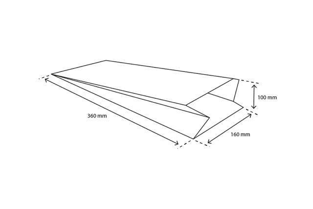 Snack Bags perforated Paper (3 pond) 16x10x36 cm kraft 50gr (900 pcs) [TK-9987490]