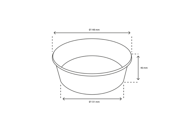 Salad Poke Bowl 500ml 20oz Ø14,8x4,6cm kraft (300 pcs) [TK-9987582]