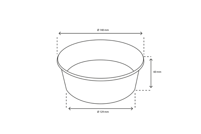 Salad Poke Bowl 750ml 26oz Ø14,8x6 cm White (300 pcs) [TK-9987583]