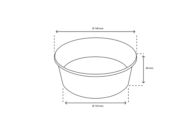 Salad Poke Bowl 750ml 26oz Ø14,8x6 cm kraft (300 pcs) [TK-9987584]