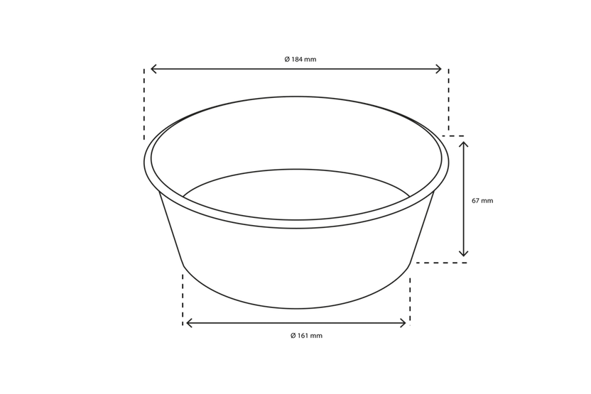 Salad Poke Bowl 1300ml 40oz Ø18,4x6,7cm kraft (300 pcs) [TK-9987591]