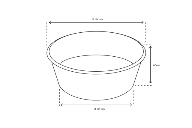 Salad Poke Bowl 1300ml 40oz Ø18,4x6,7cm kraft (300 pcs) [TK-9987591]