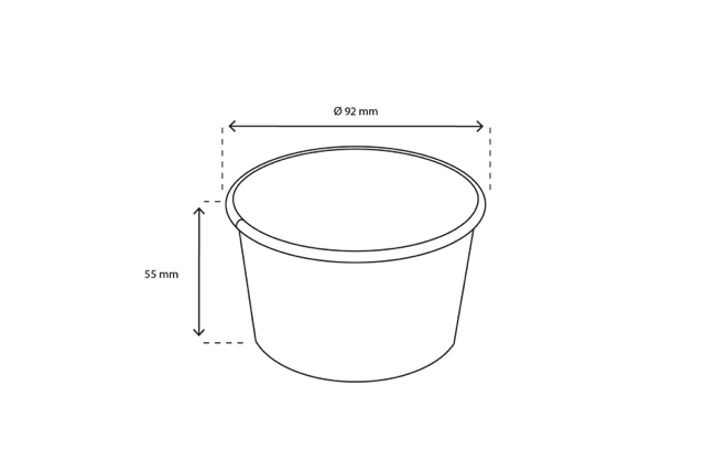 Ice cream cup Carton 240ml Ø9,2 cm 8oz GELATO (1.000 pcs) [TK-9987601]