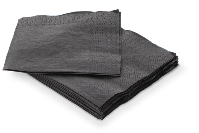 Napkin 2 ply Paper 1/4 Fold 40x40cm Black (1.500 pcs) [TK-9987612]