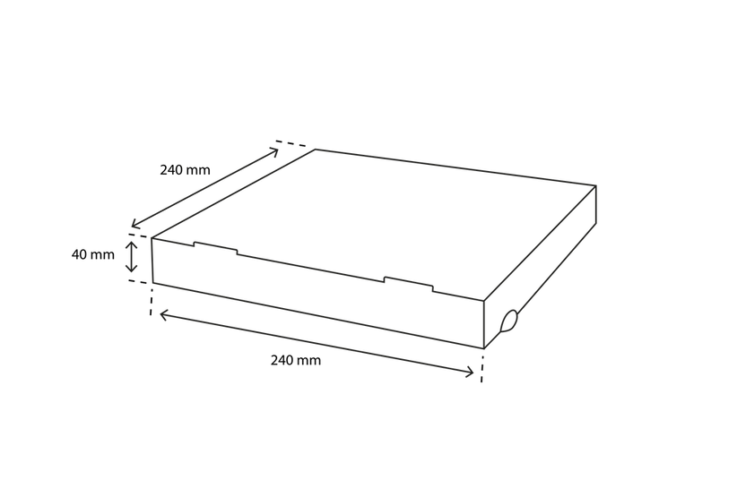 Pizza boxes 24x4x24cm kraft Brown (100 pcs) [TK-9987693]