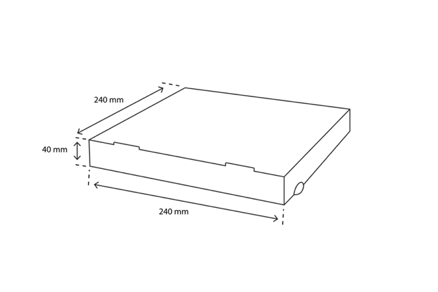 Pizza boxes 24x4x24cm kraft Brown (100 pcs) [TK-9987693]