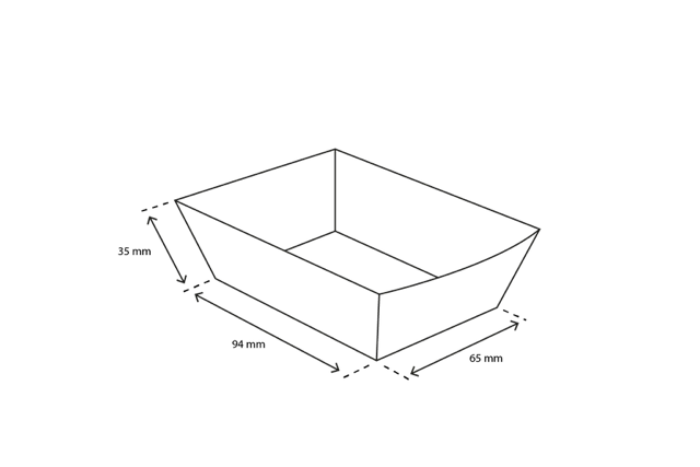 Fries trays A7 kraft/White (400 pcs) [TK-9987891]