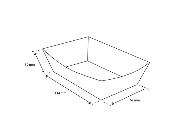 Fries trays A9 kraft/White (400 pcs) [TK-9987892]