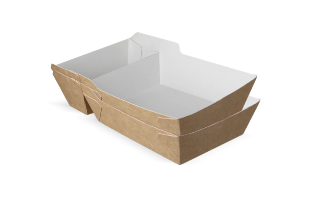 Fries trays A20 (A14+1) kraft/White (400 pcs) [TK-9987896]