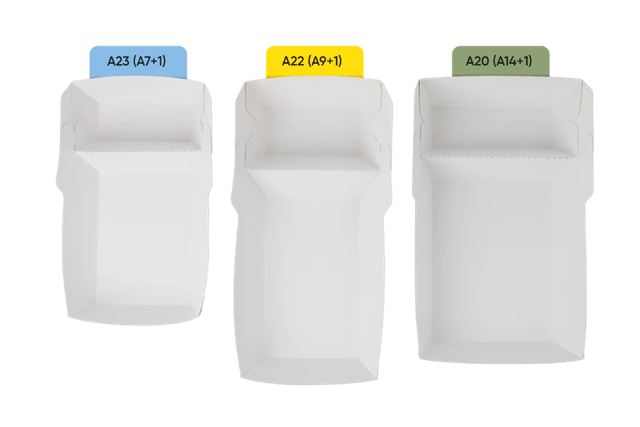 Fries trays A22 (A9+1) kraft/White (400 pcs) [TK-9987897]