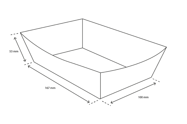 Fries trays A50 kraft/White (400 pcs) [TK-9987899]