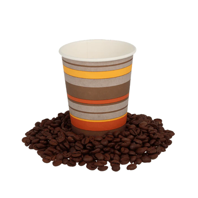 Coffee Cup Carton 230cc 8oz Ø8 cm striped (1.000 pcs) [TK-9987930]