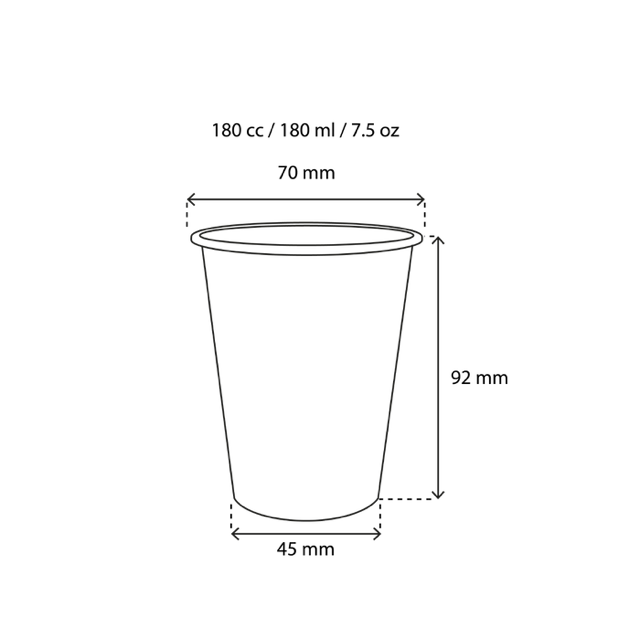 Coffee Cup Carton 180cc 7.5oz Ø7 cm striped (2.500 pcs) [TK-9987931]