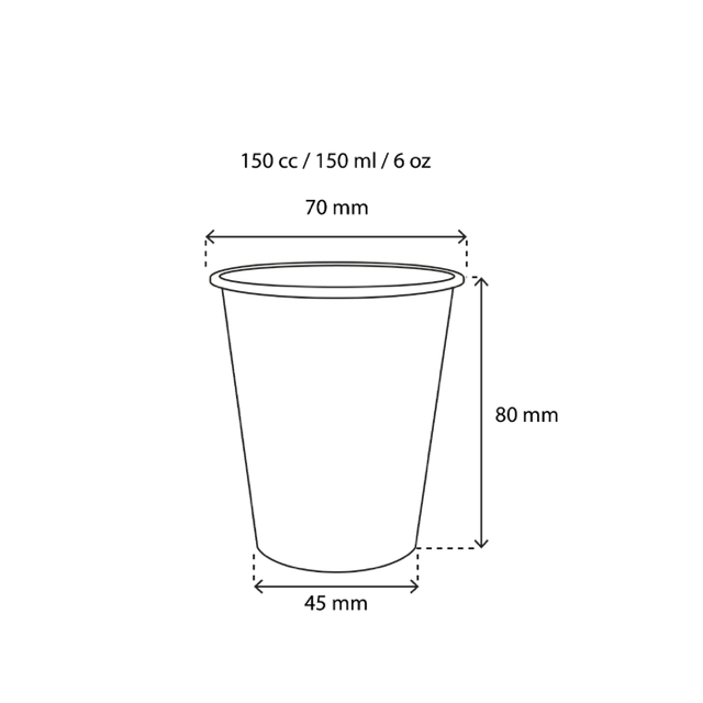 Coffee Cup Carton 150cc 6oz Ø7 cm striped (2.500 pcs) [TK-9987932]