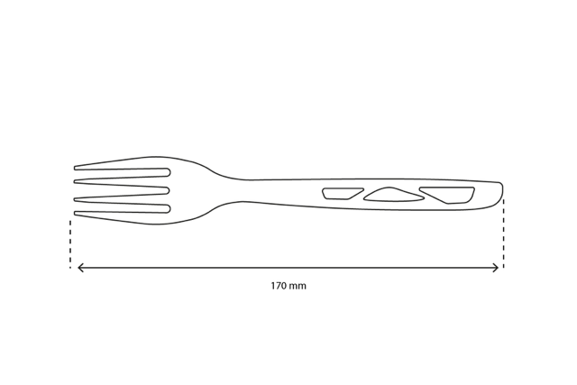 Reusable Black Fork 17 cm CPLA (1.000 pcs) [TK-9988004]